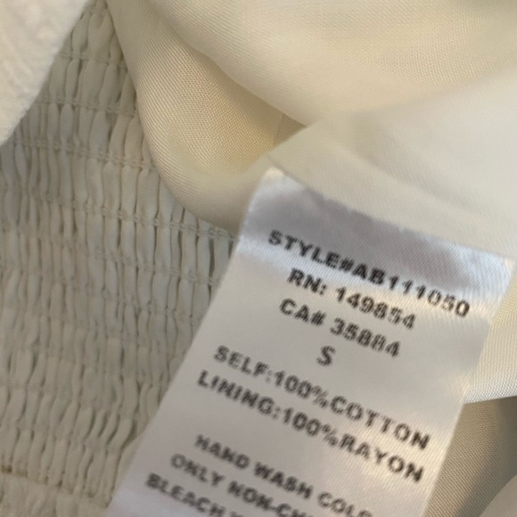 NWT SADIE & SAGE White Cropped Cotton Top - Picture 4 of 7